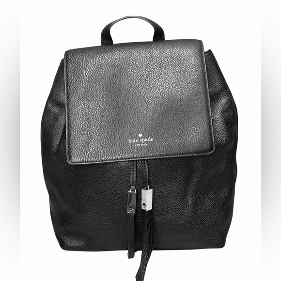 kate spade Bags Kate Spade Pebbled Leather Black Backpack